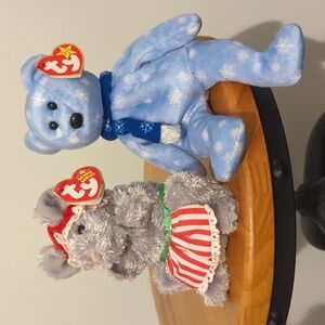 Janglemouse TY 1999 Holiday Teddy TY beanies